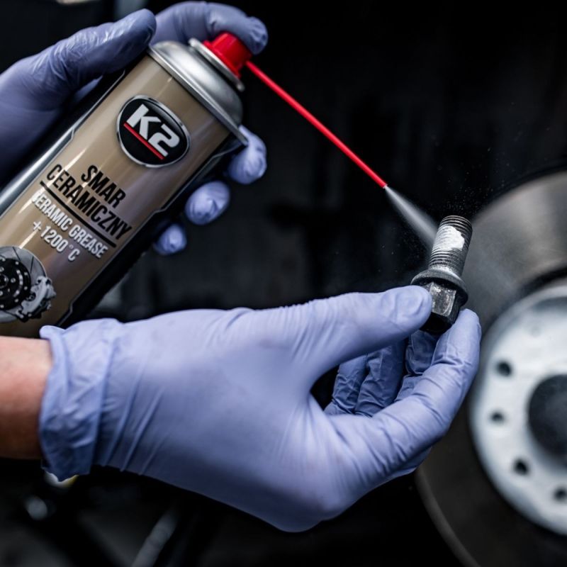 K2 CERAMIC GREASE 400 ML - CHAI XỊT MỠ BÔI TRƠN CHỊU NHIỆT LÊN ĐẾN 1.200°C - K90