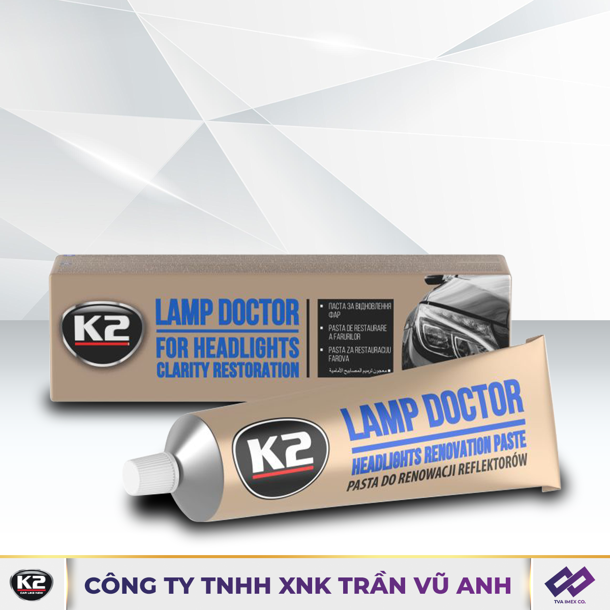 K2 LAMP DOCTOR 60G - DUNG DỊCH XỬ LÝ VẾT Ố MỜ ĐÈN Ô TÔ - K17