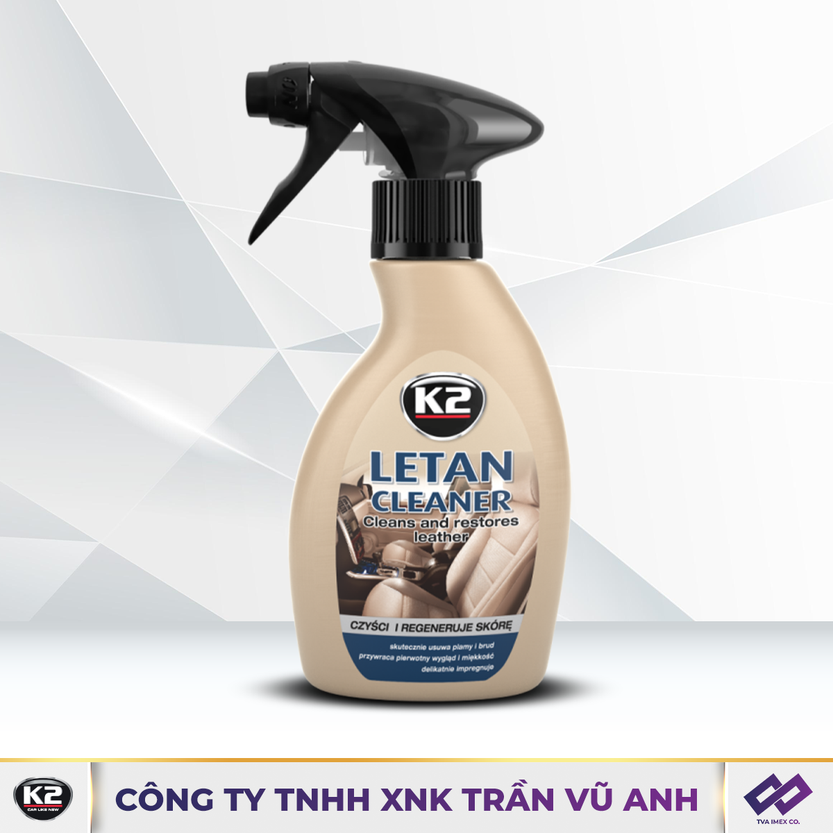 K2 LETAN CLEANER 250ML - CHAI KHỬ MÙI GHẾ DA & MÁY LẠNH XE Ô TÔ - K79
