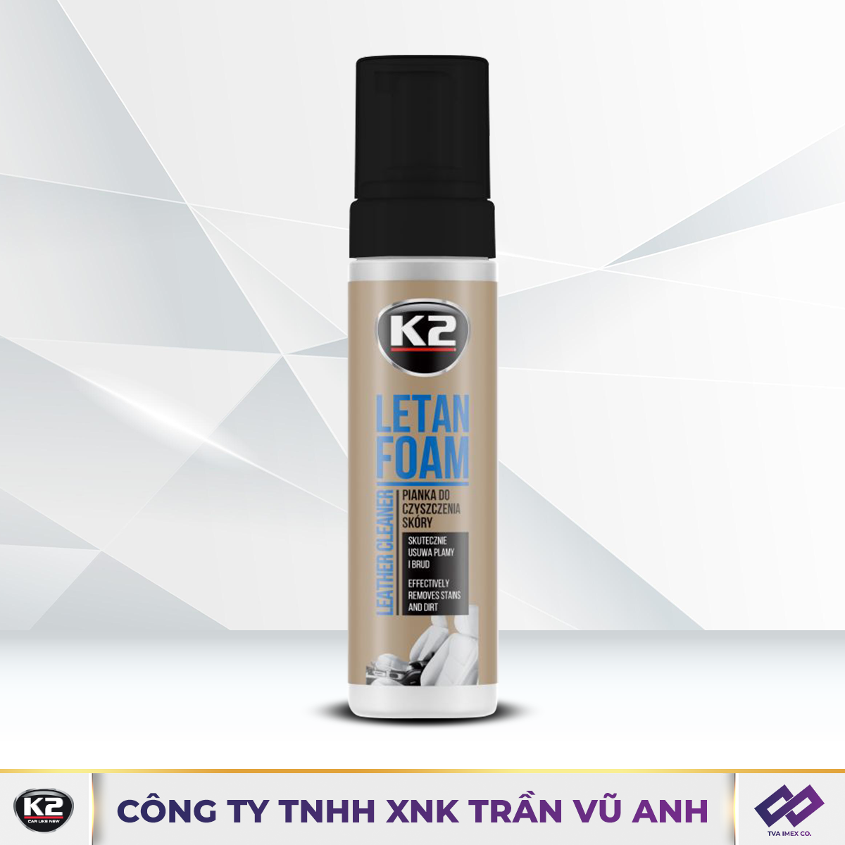 K2 LETAN FOAM 200ML - CHAI XỊT FOAM VỆ SINH DA TRÊN Ô TÔ - K80