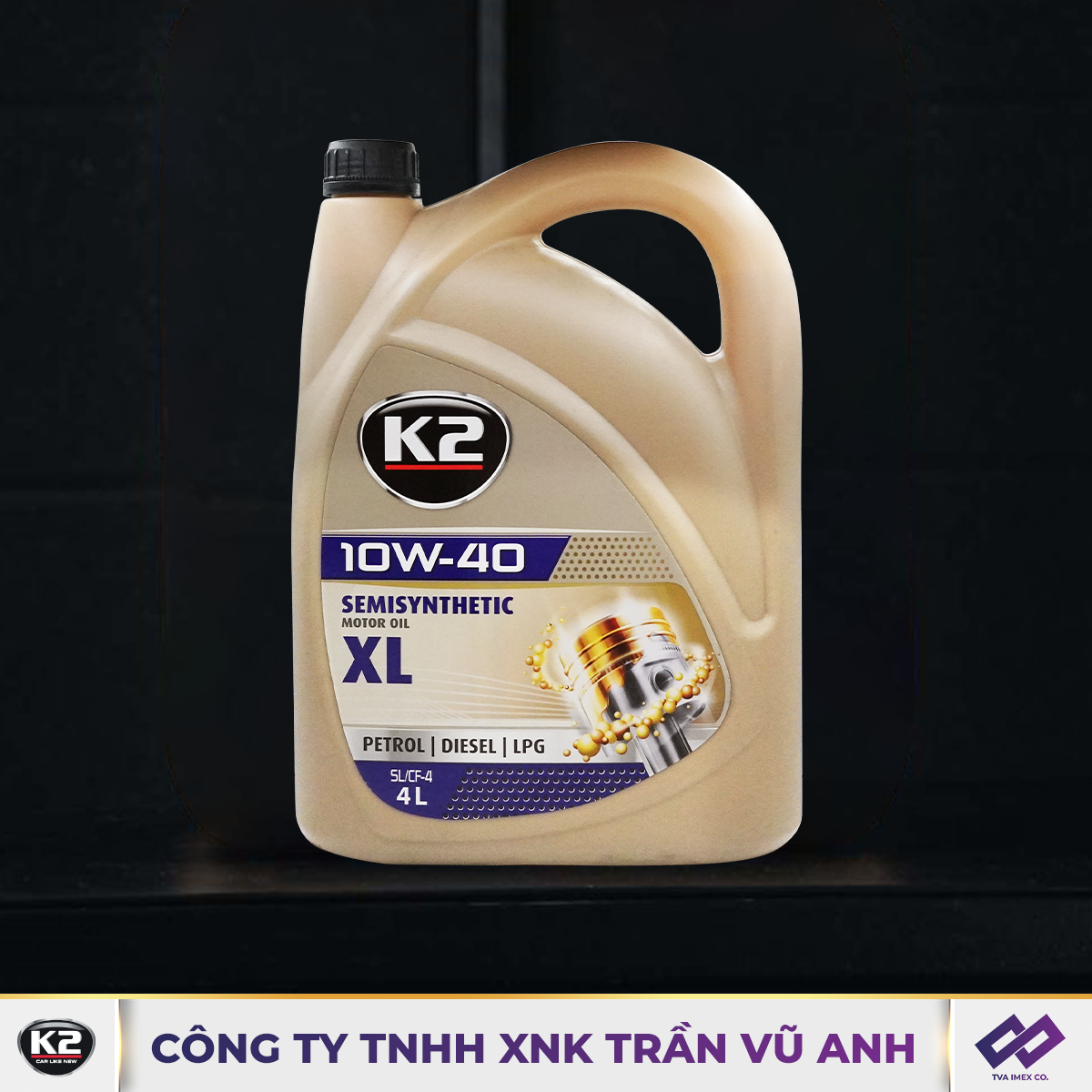 K2 MOTOR OIL 10W-40 SL 4L - NHỚT XE HƠI - K99
