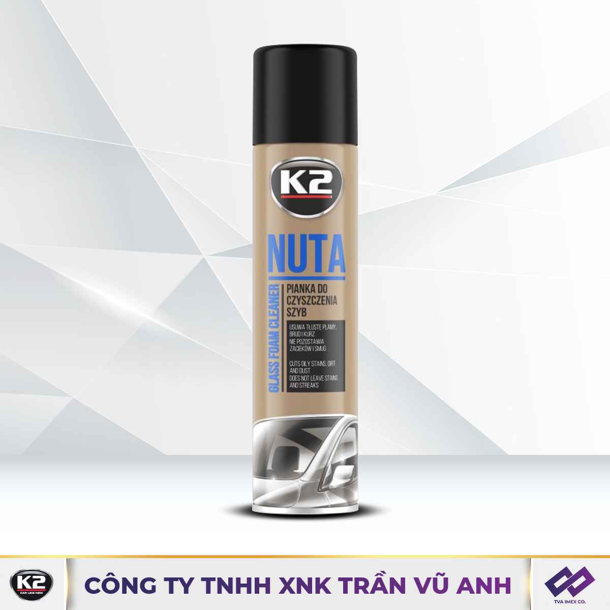 K2 NUTA AERO 600ML - CHAI VỆ SINH KÍNH XE Ô TÔ - K81
