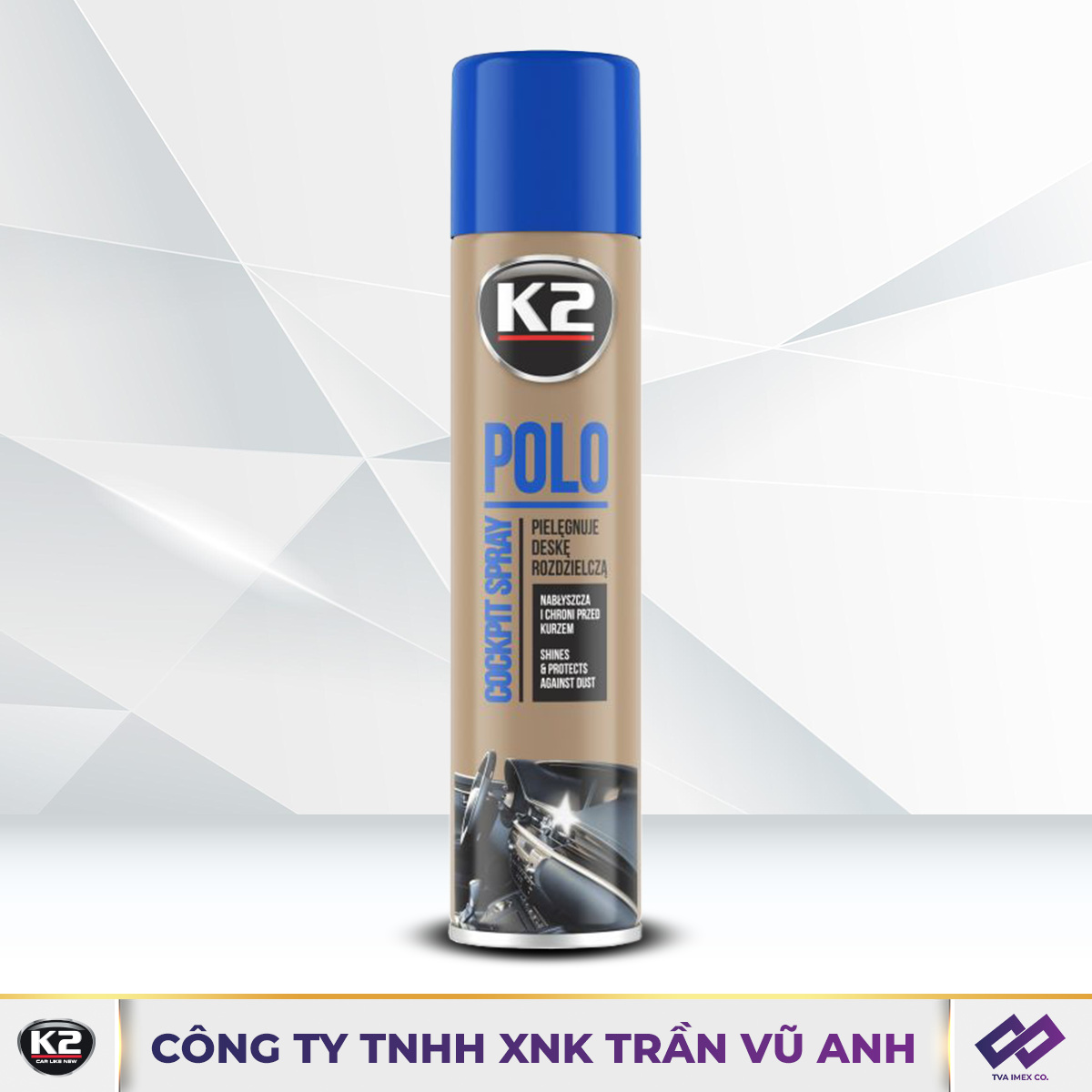 K2 POLO COCKPIT 300ML - CHAI VỆ SINH NỘI THẤT XE HƯƠNG LAVENDER - K51
