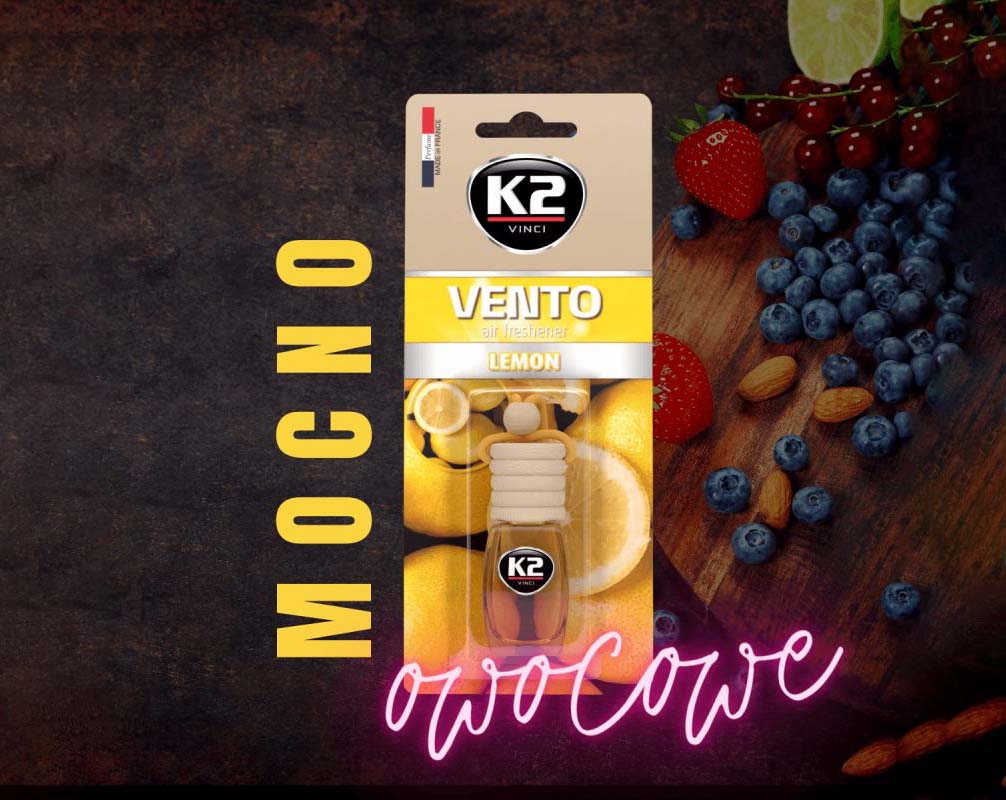 K2 VENTO LEMON - TINH DẦU TREO XE HƠI MÙI CHANH - K28