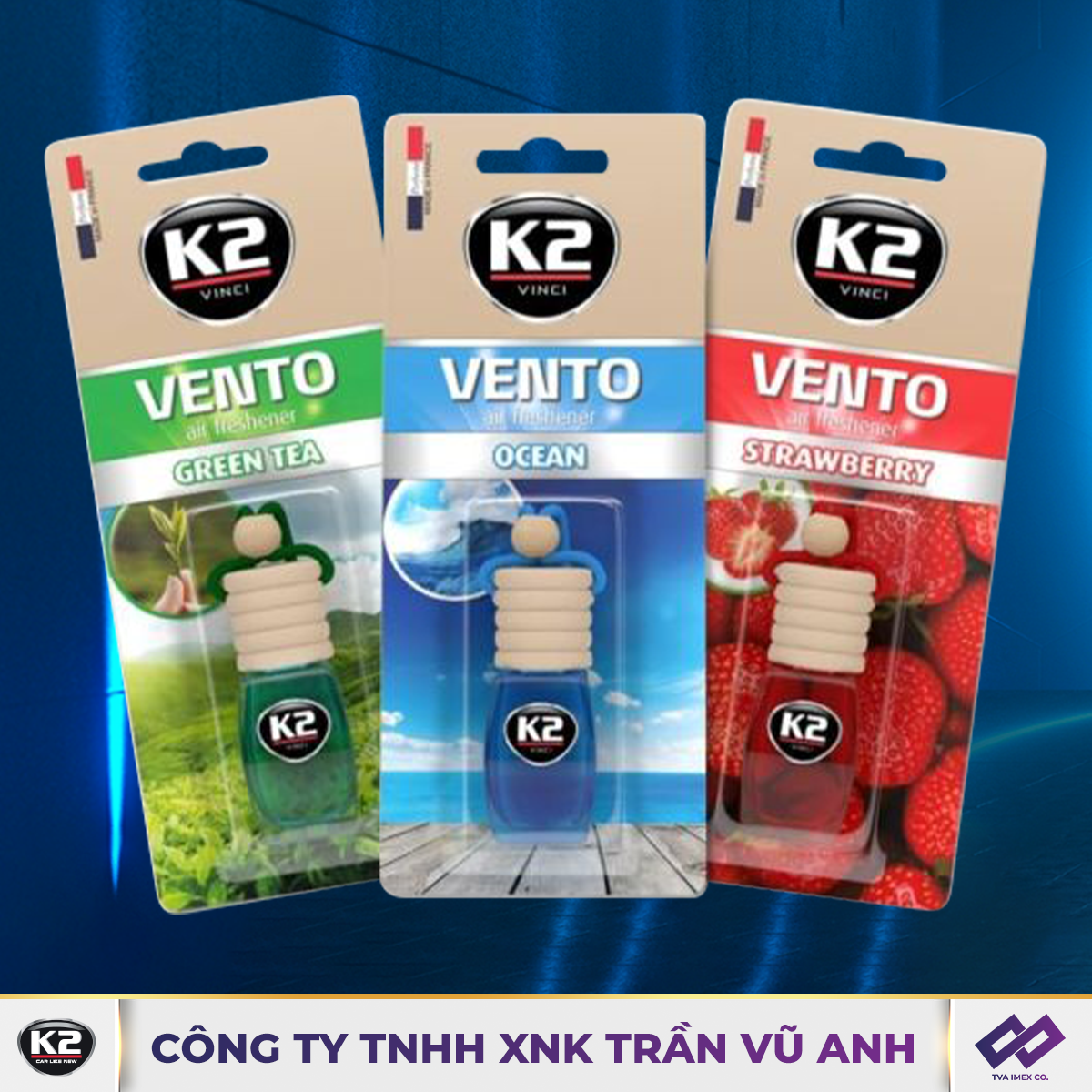 K2 VENTO MIX - TINH DẦU TREO XE HƠI NHIỀU MÙI - K53