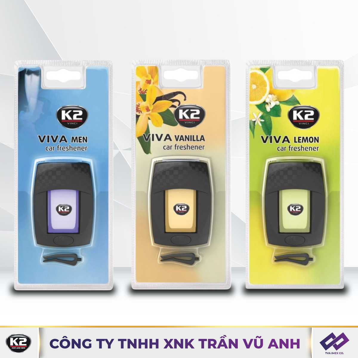 K2 VIVA MIX - NƯỚC HOA KẸP CỬA GIÓ ĐIỀU HÒA XE Ô TÔ NHIỀU MÙI - K54