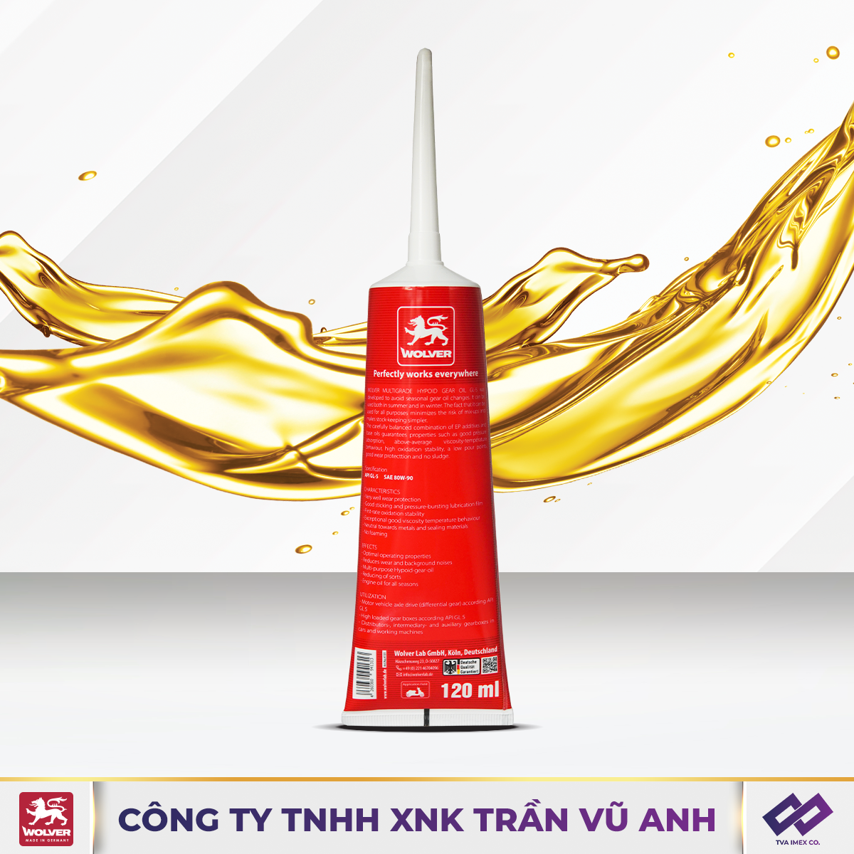 WOLVER GEAR OIL 80W90 GL-5 120mL