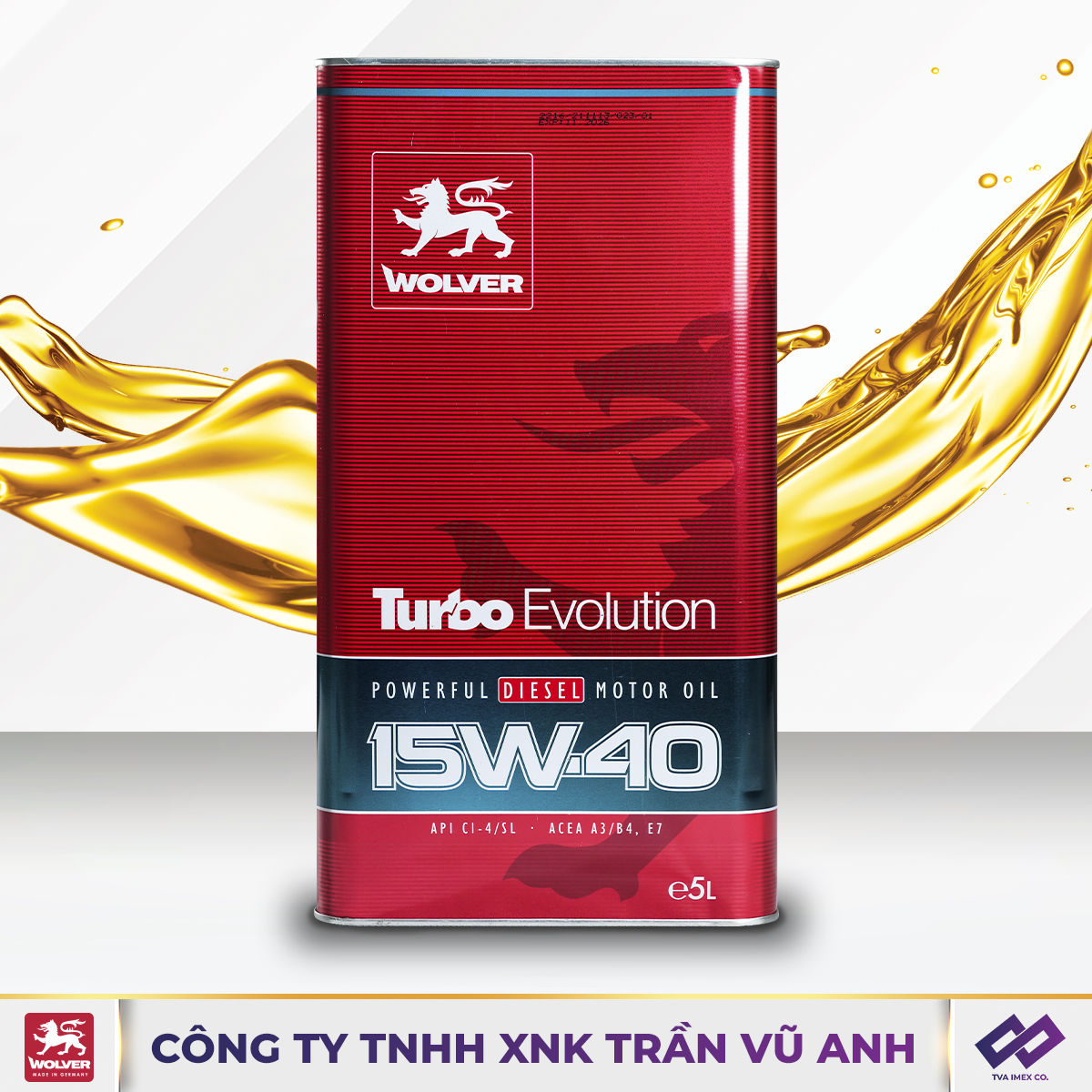 WOLVER TURBO EVOLUTION 15W40 CI-4 5L