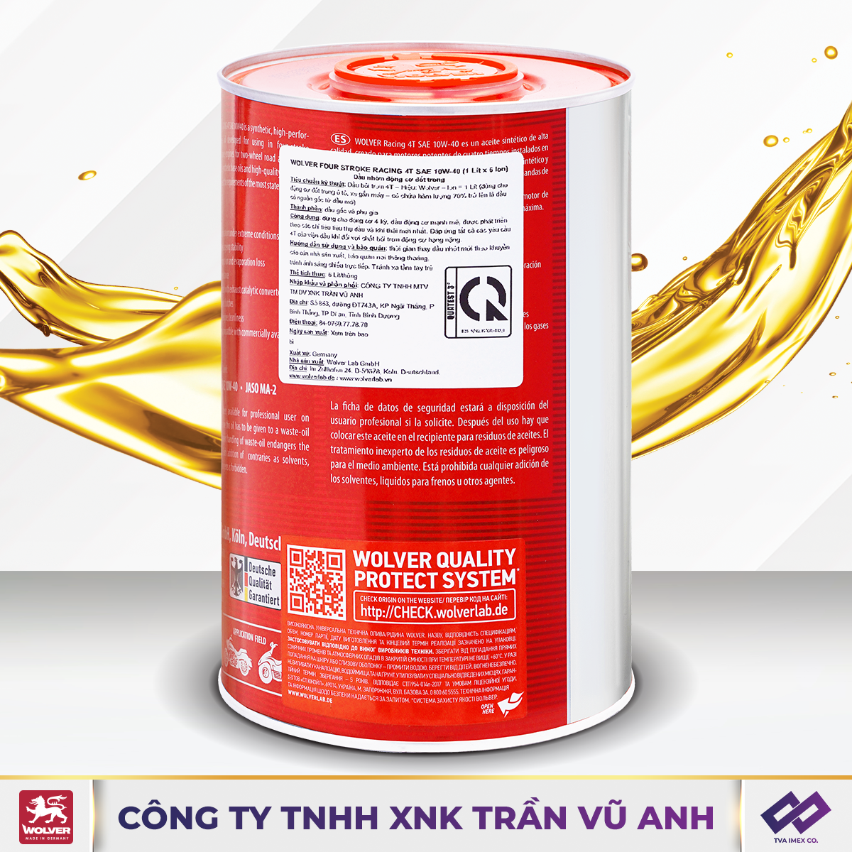 Wolver Racing 10W40 SL 1L - Synthetic