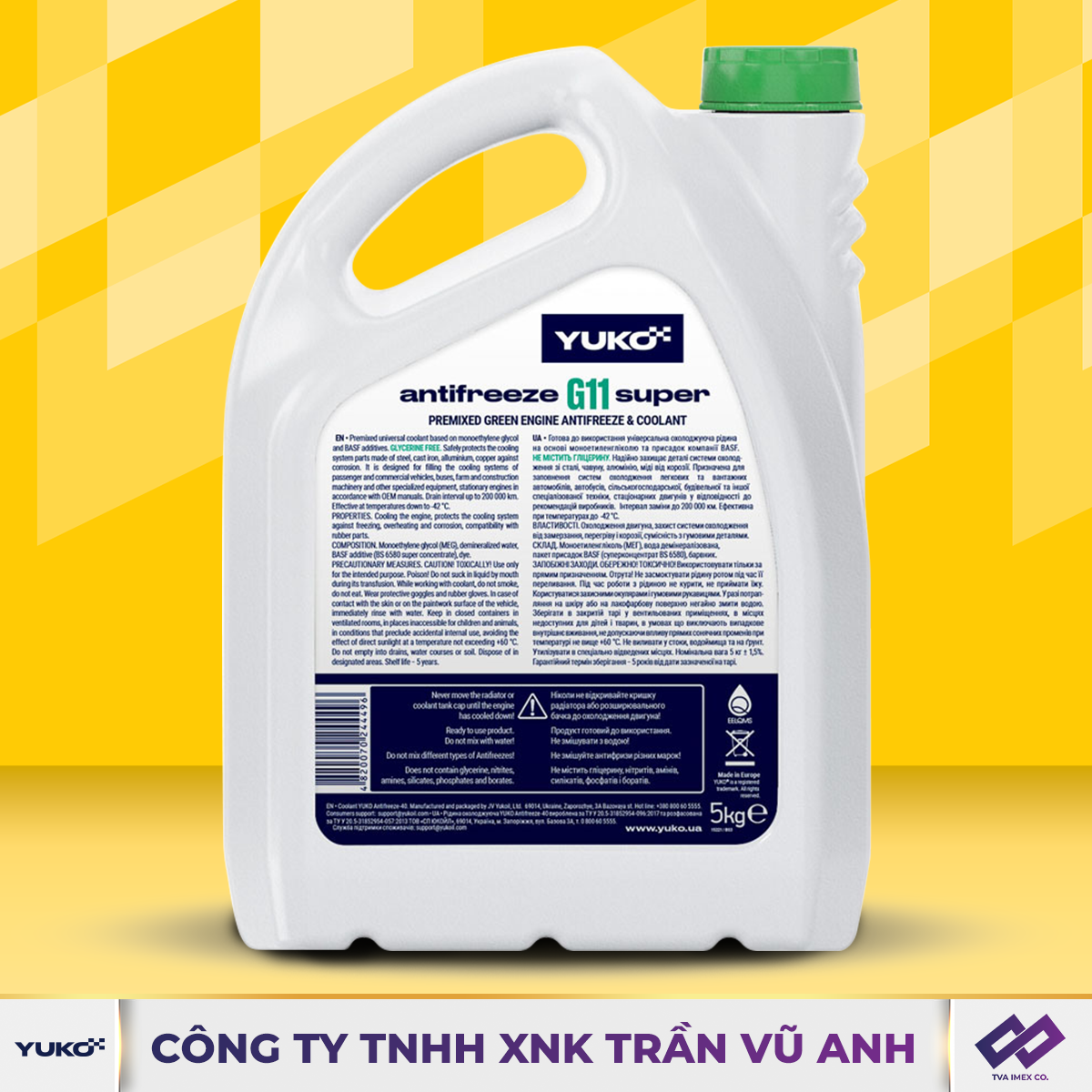 YUKO ANTIFREEZE SUPER G11 (GREEN) 5KG