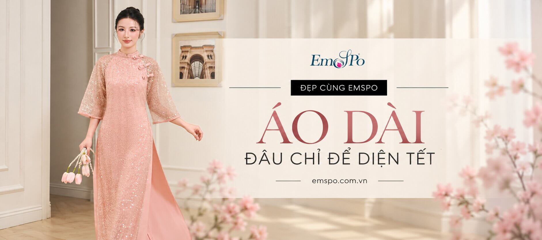 ÁO DÀI ĐÂU CHỈ ĐỂ MẶC TẾT