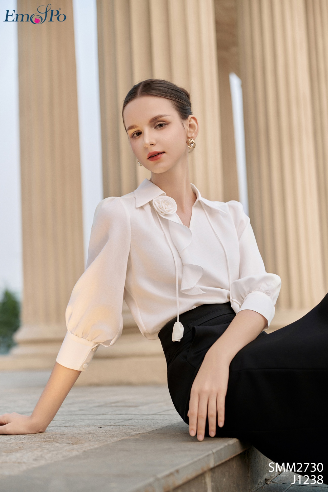Juyp ôm dáng dài, xẻ trước, cạp cao, 2 đai - liền và rời