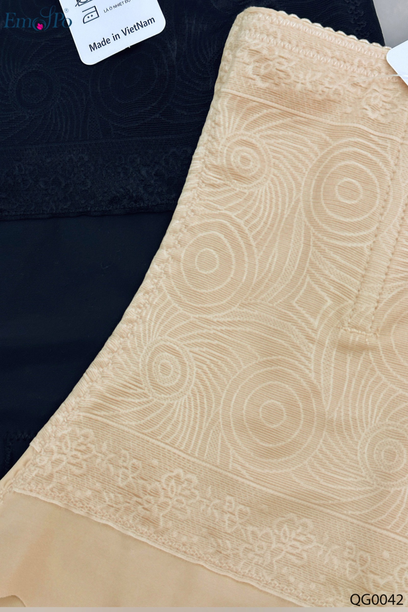 QG0042 - Quần gen cotton cạp siêu cao, viền lượn sóng
