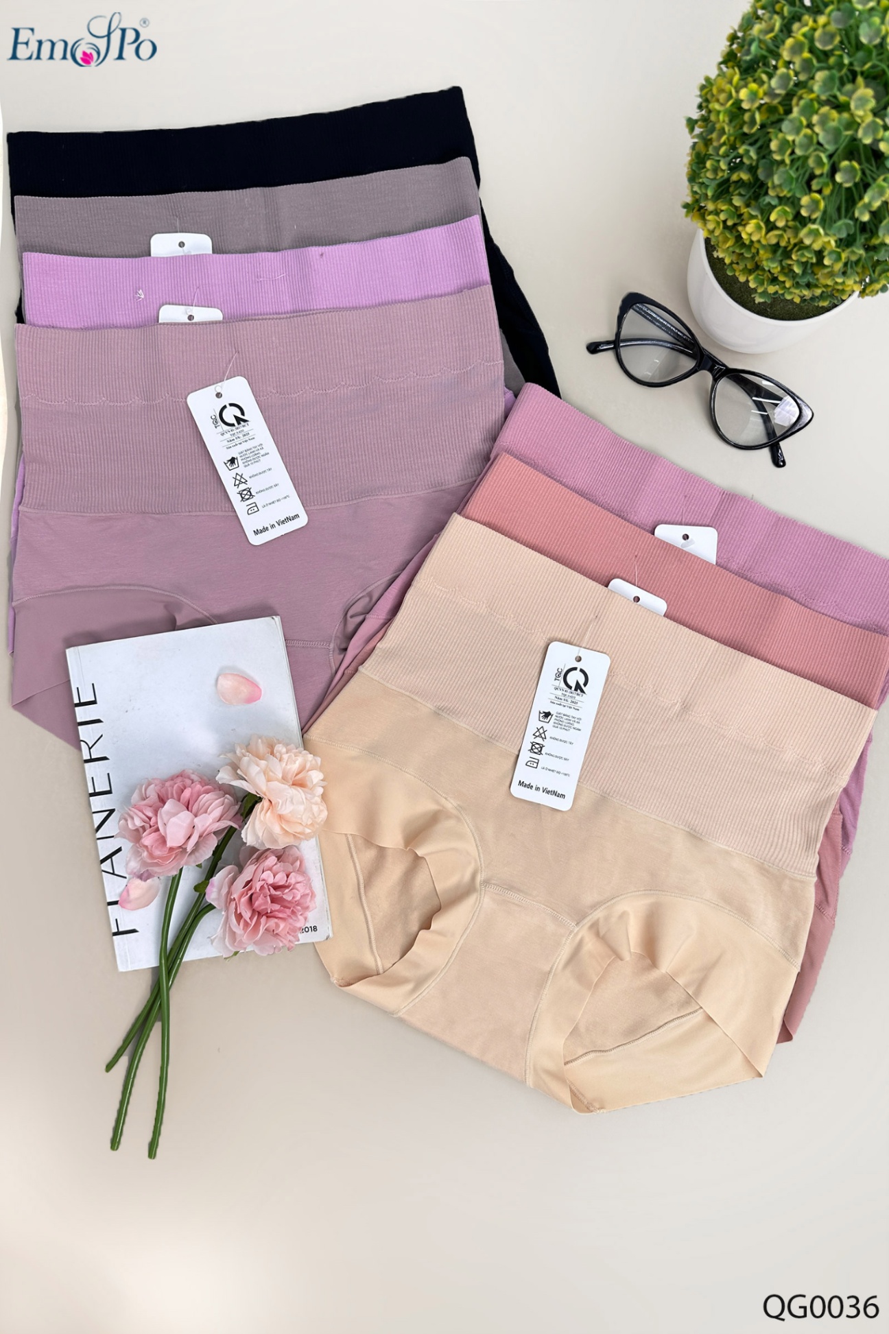 QG0036 - Quần lót gen cotton, cạp tăm