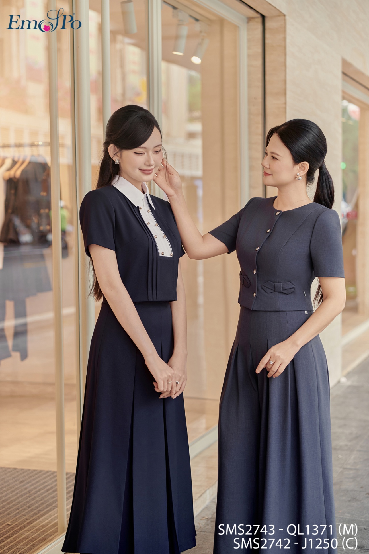 Juyp xòe, xếp ly, cạp cao có đỉa, đi bộ SMS2742