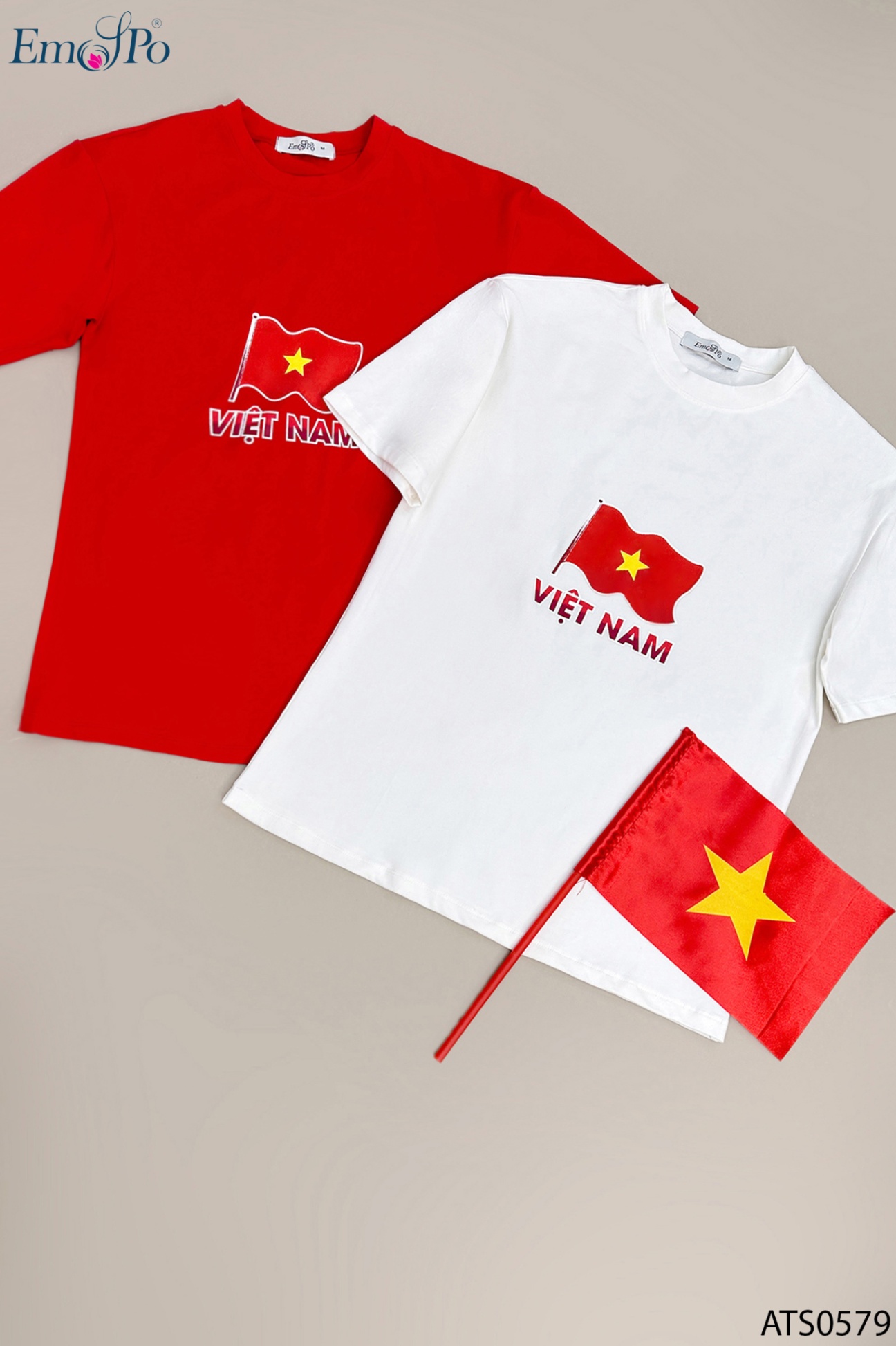 Áo thun trơn cổ tròn, in hình 