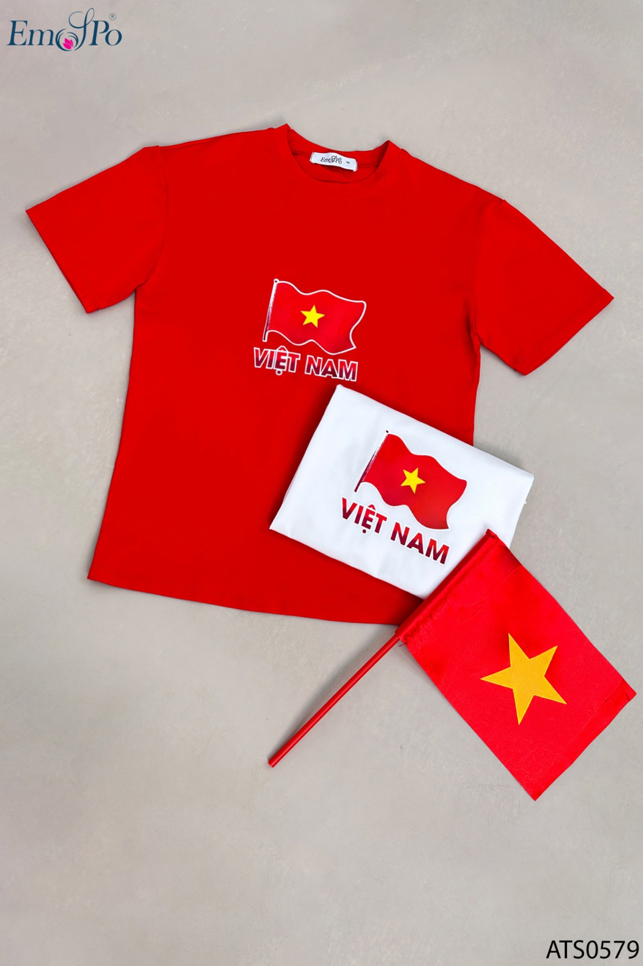 Áo thun trơn cổ tròn, in hình 