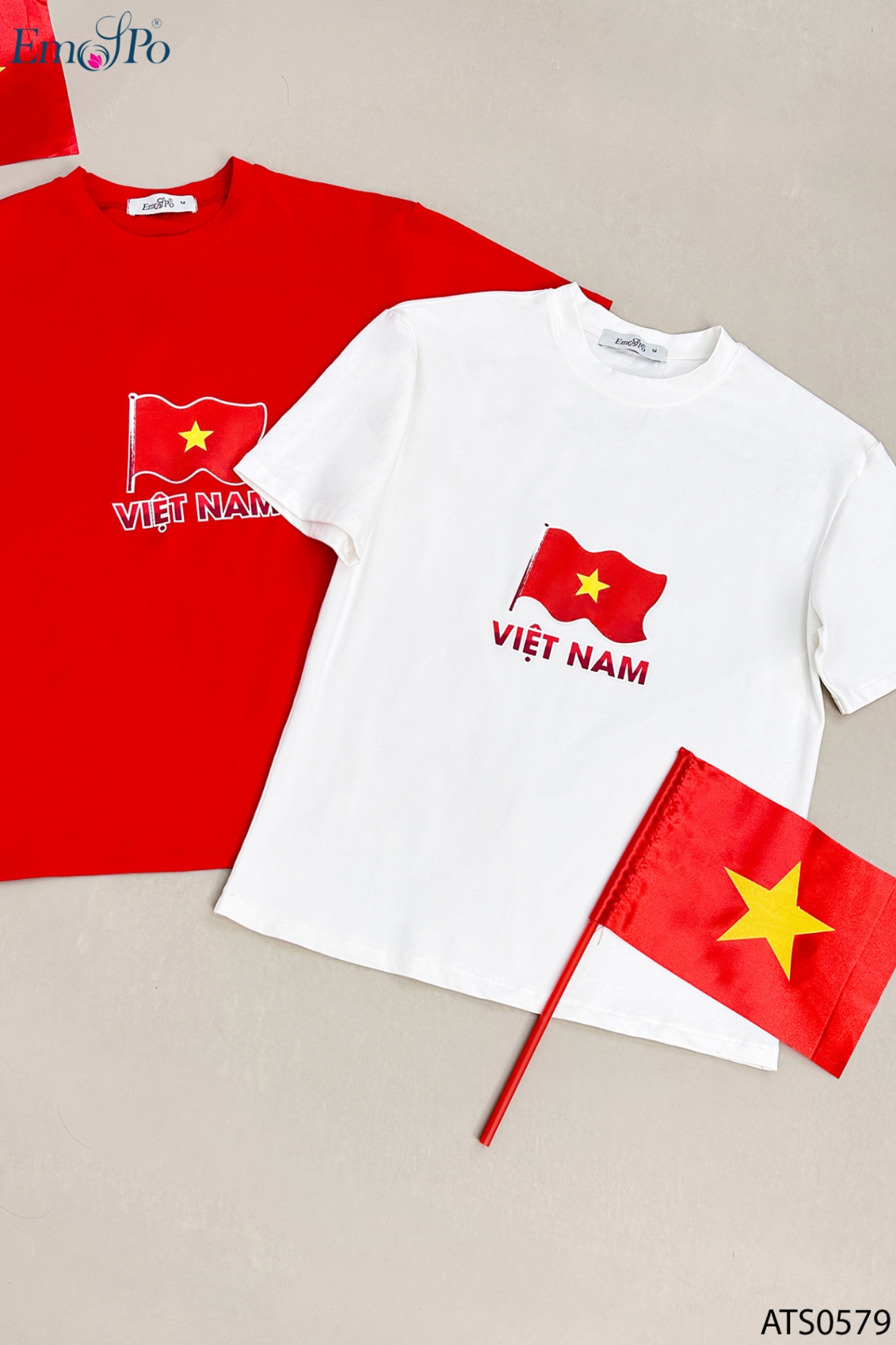 Áo thun trơn cổ tròn, in hình 