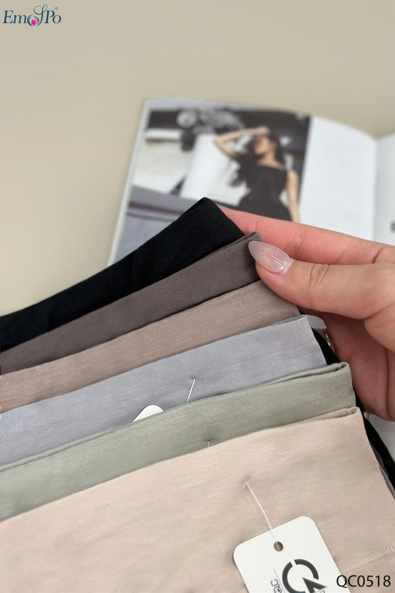 QC0518 - Quần lót cotton trơn, thông hơi, viền thun lạnh