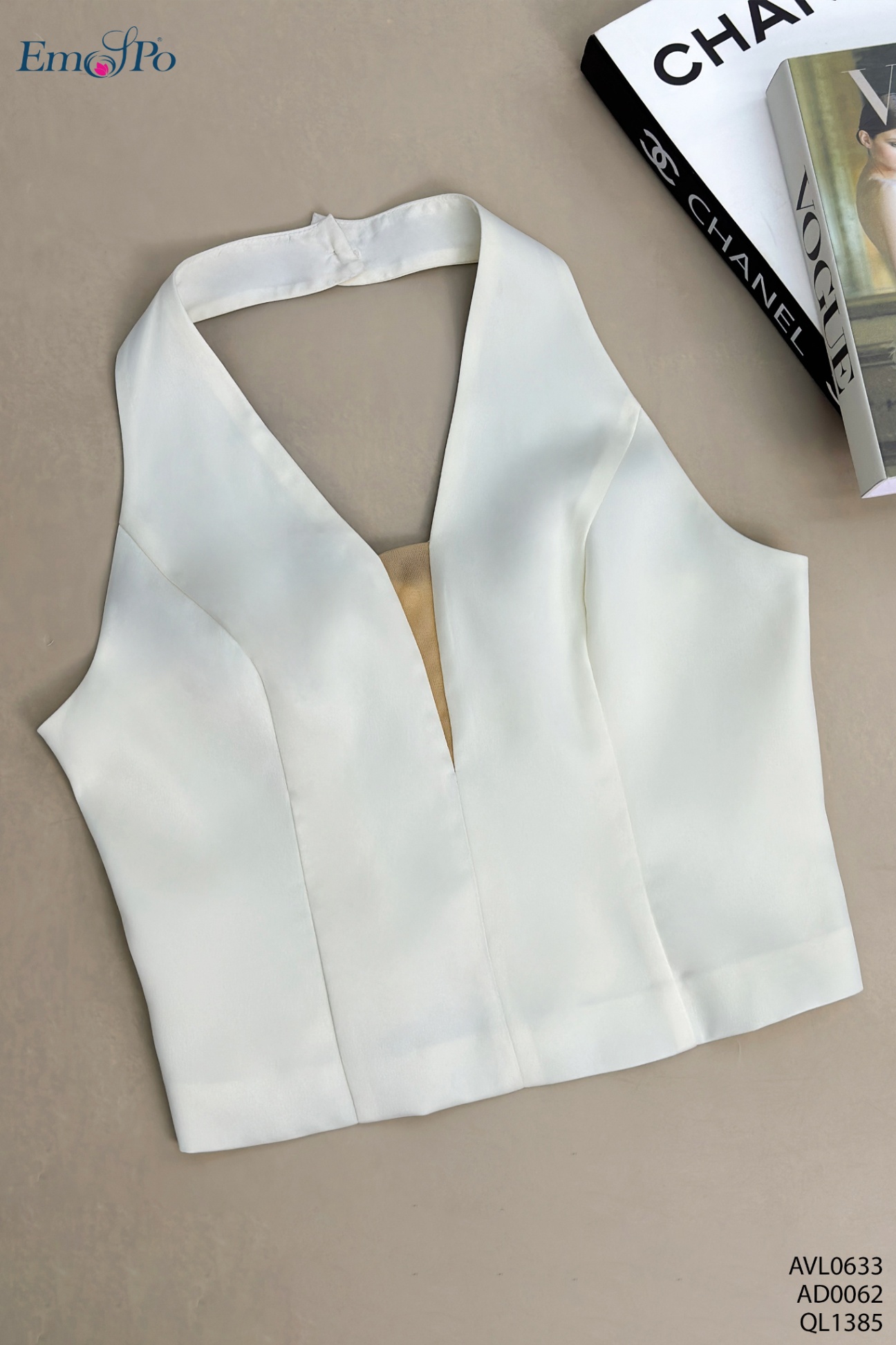 Áo vest cổ bẻ, chiết eo, cài cúc, đi bộ AD0062 & QL1385