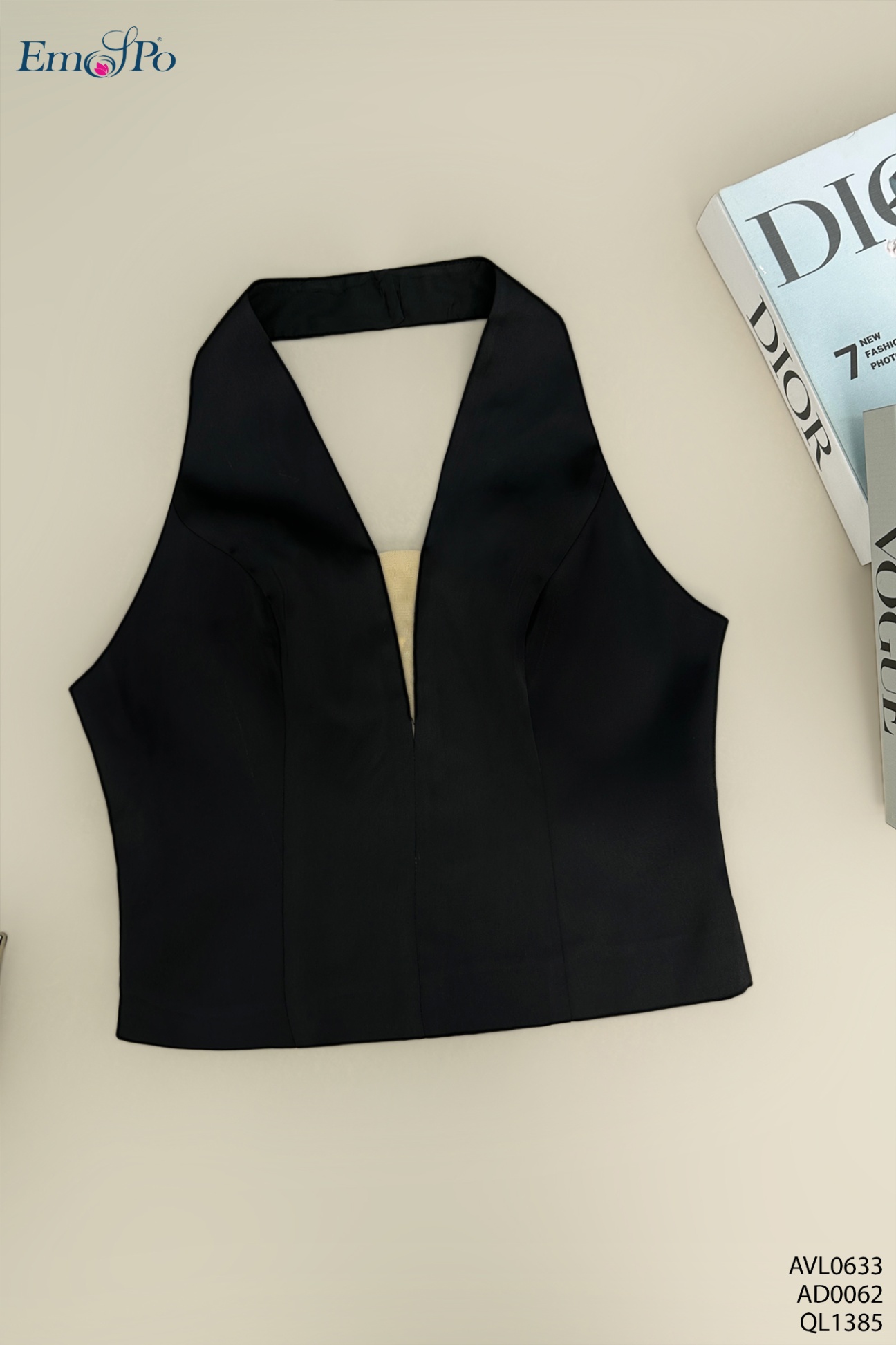 Áo vest cổ bẻ, chiết eo, cài cúc, đi bộ AD0062 & QL1385
