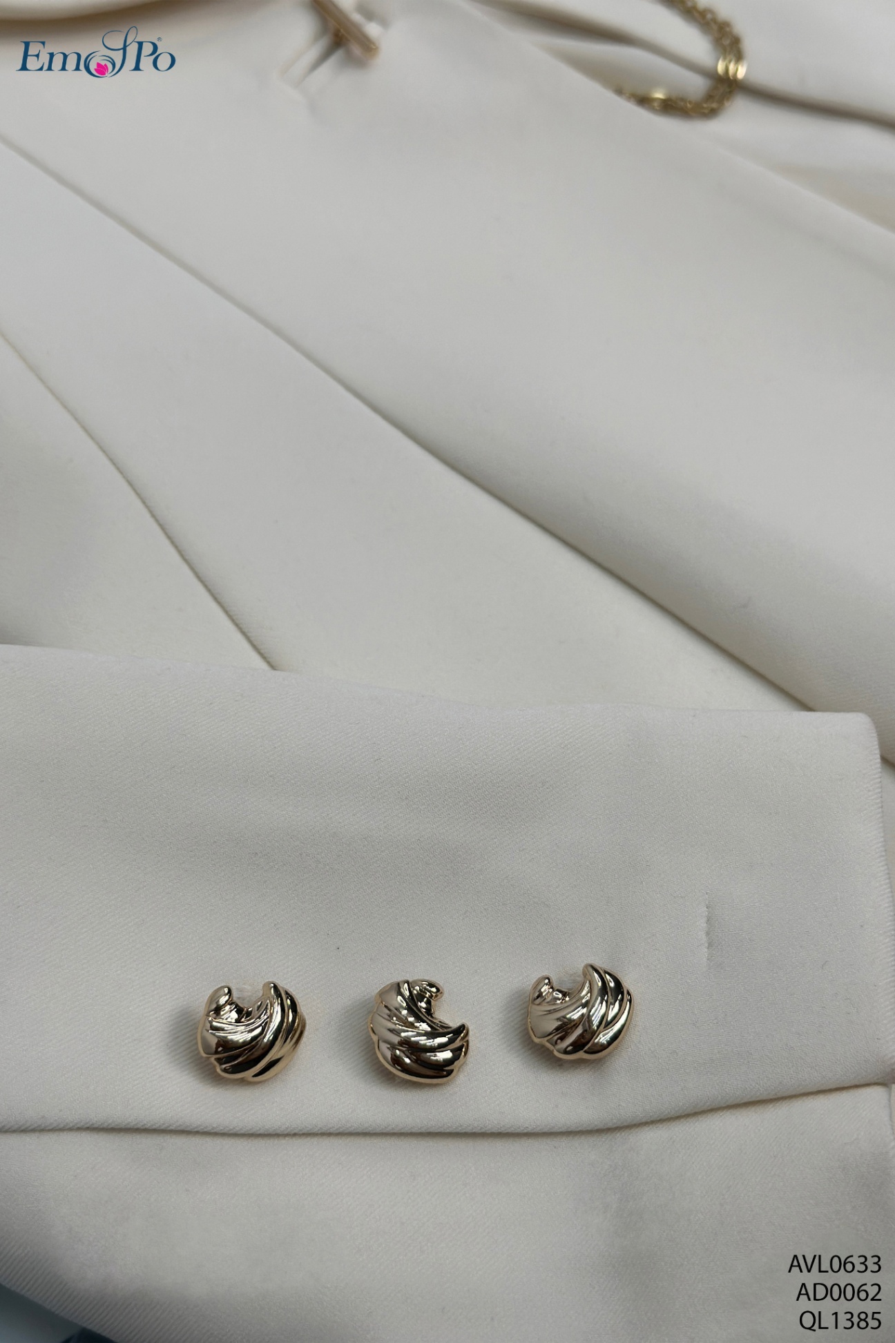 Áo vest cổ bẻ, chiết eo, cài cúc, đi bộ AD0062 & QL1385