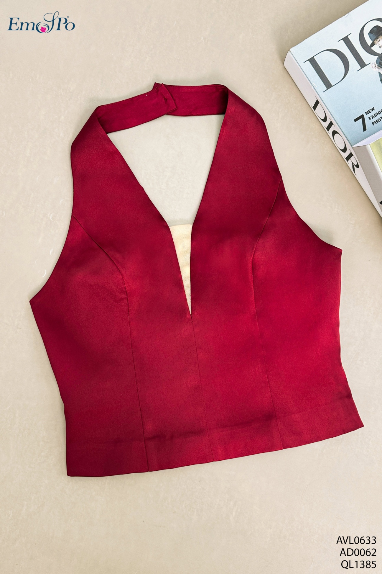 Áo vest cổ bẻ, chiết eo, cài cúc, đi bộ AD0062 & QL1385