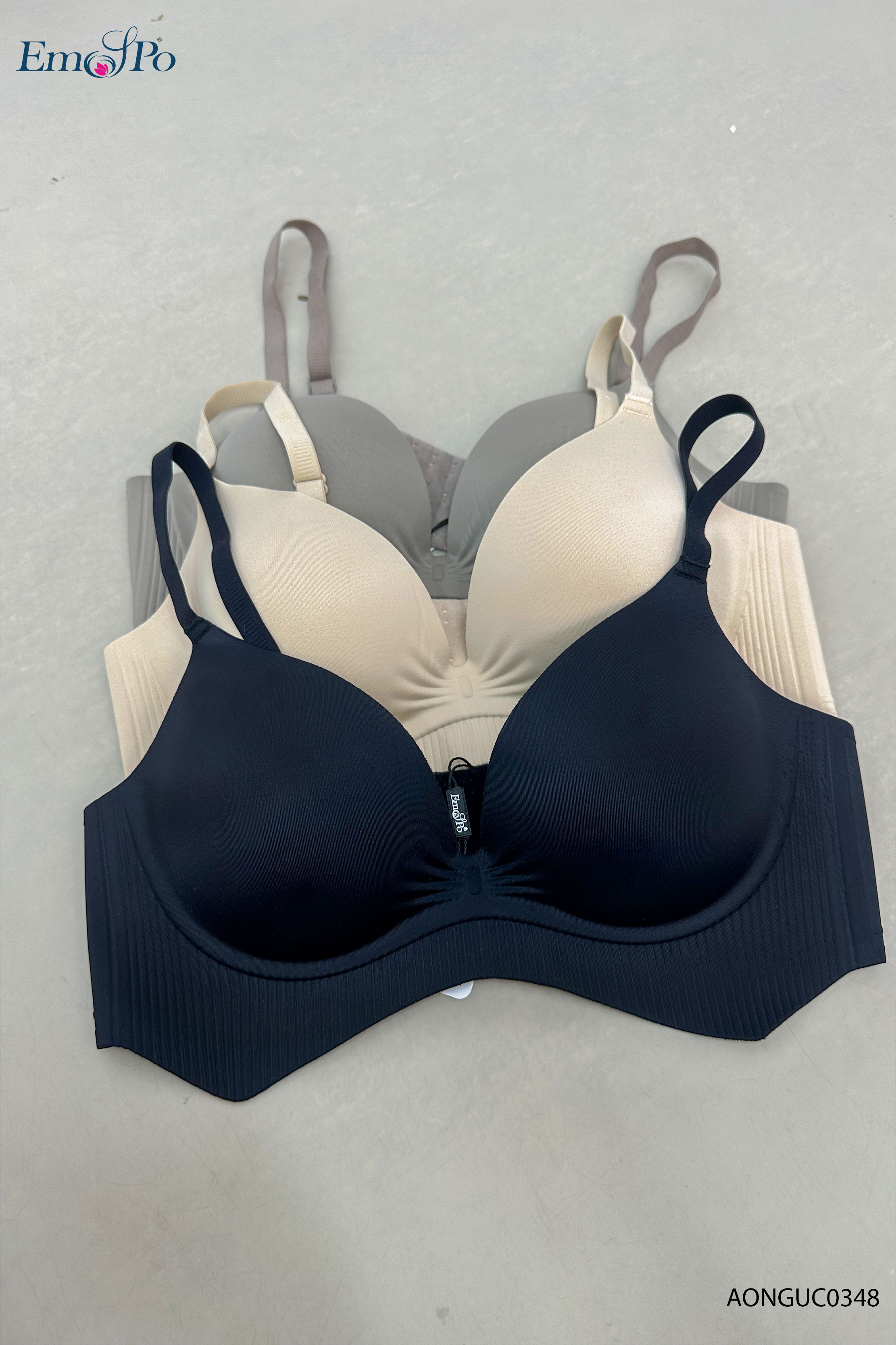 AONGUC0348 - Áo ngực su đúc ly tăm, đệm dày
