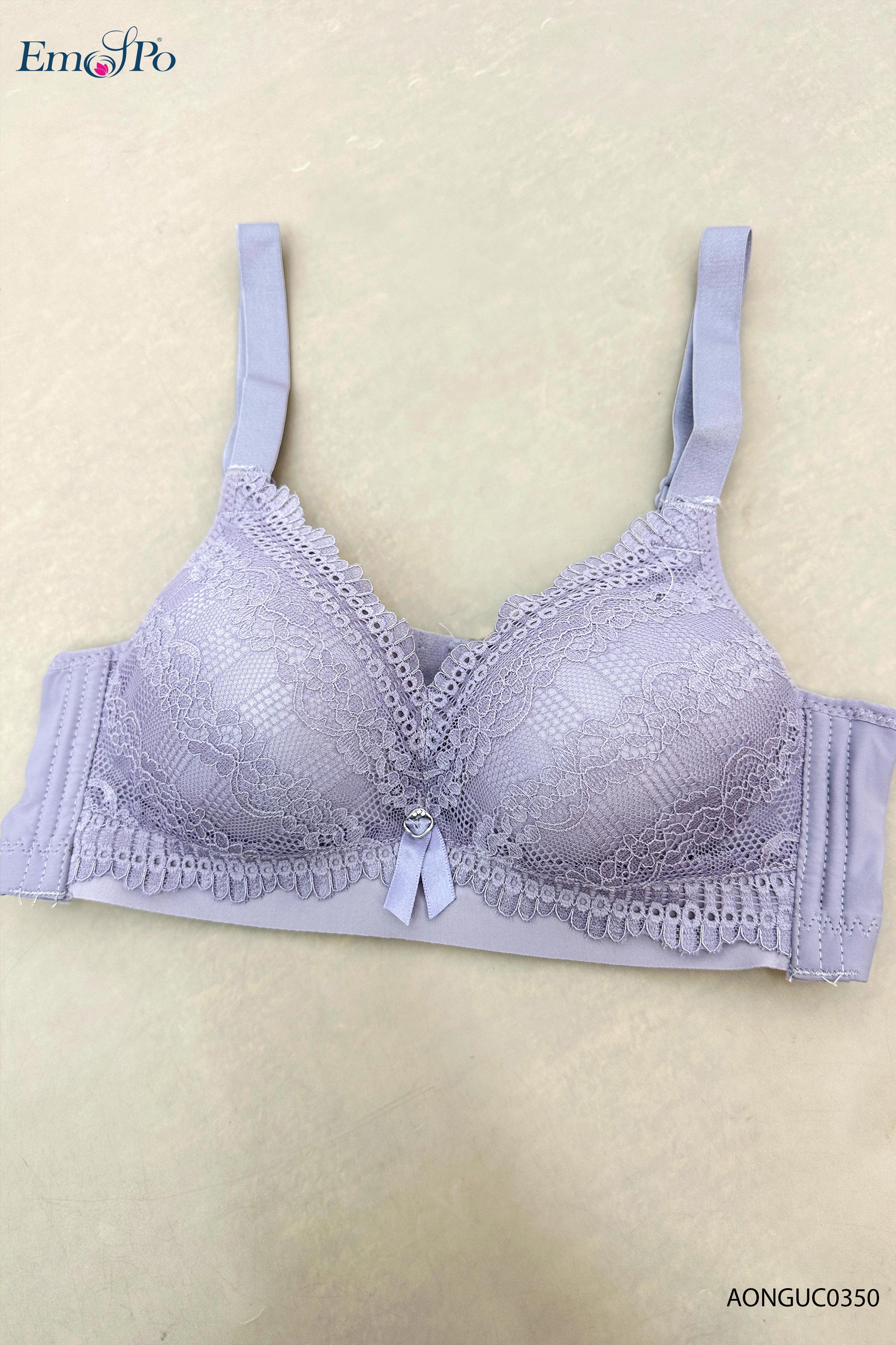 AONGUC0350 - Áo ngực ren, đệm mỏng, đinh nơ