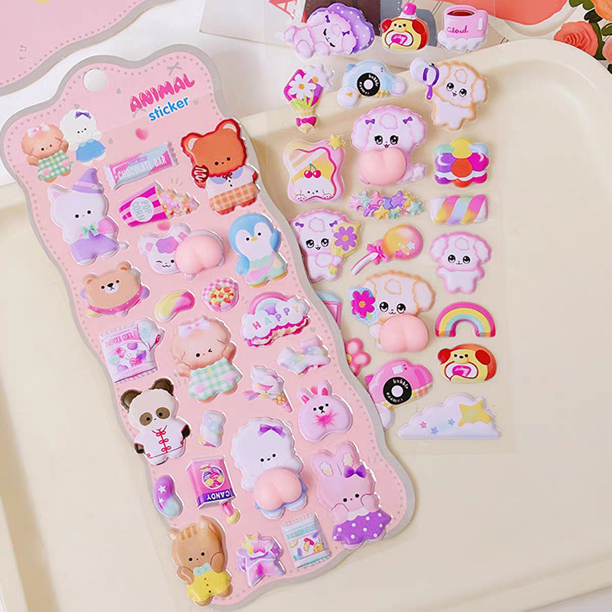1 tấm sticker nổi mochi 979