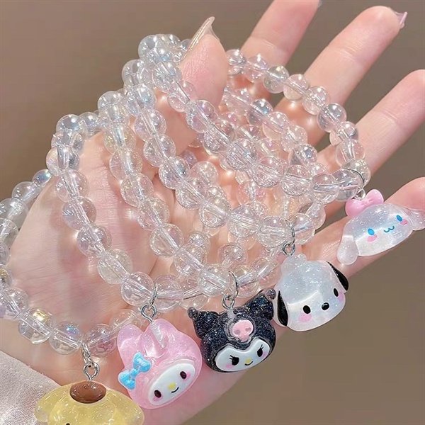 Vòng tay chuỗi hạt màu 1 charm 012