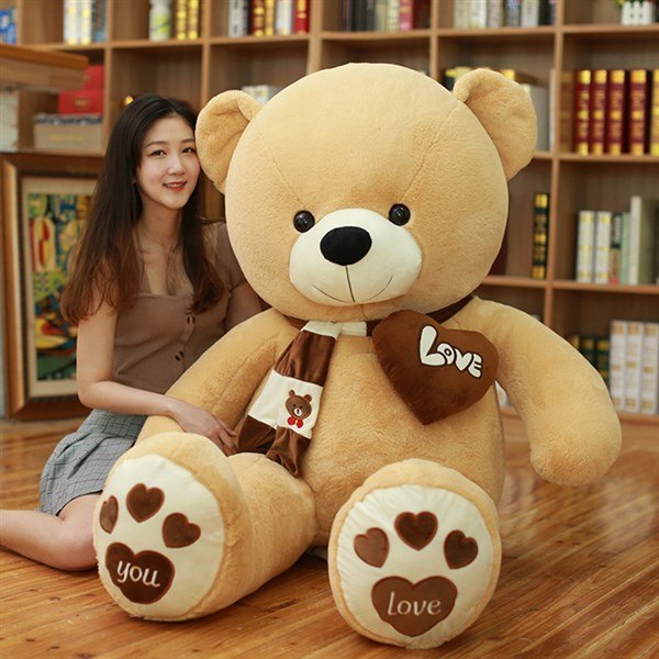 Gấu bông lớn đeo khăn choàng lớn 291