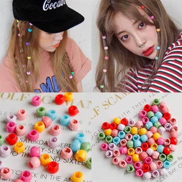 Set 6 hạt kẹp bấm tóc tròn 1713