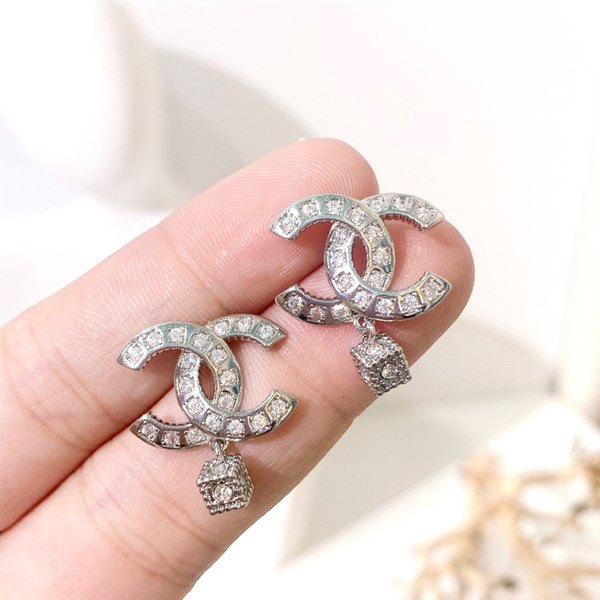 Bông tai X đá vuông thả khối vuông 2529