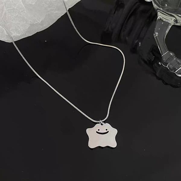Vòng cổ titan dây mì mặt ma dễ thương 359