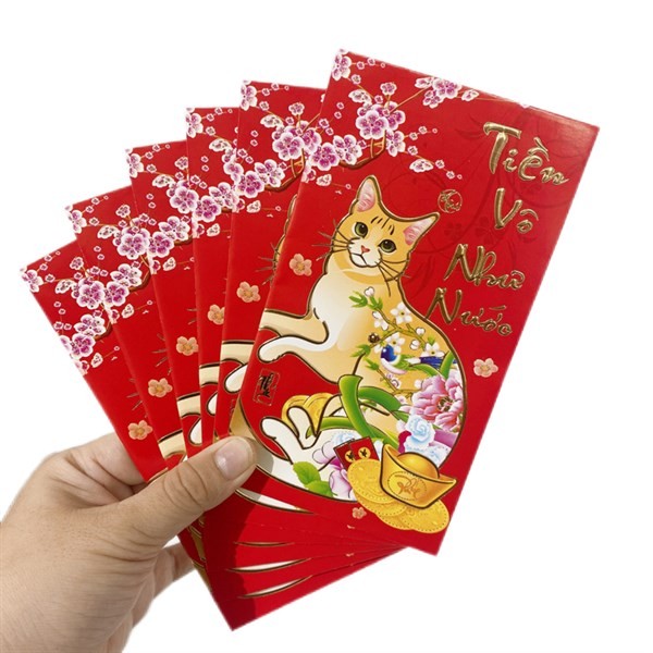 Set 6c bao lì xì mèo tiền vô như nước 248