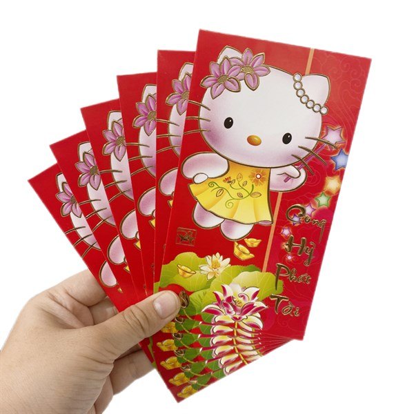 Set 6c bao lì xì kitty cung hỷ phát tài