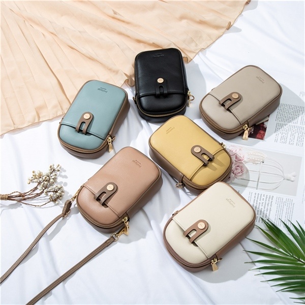 Túi đeo điện thoại dáng bầu Pretty nút tròn