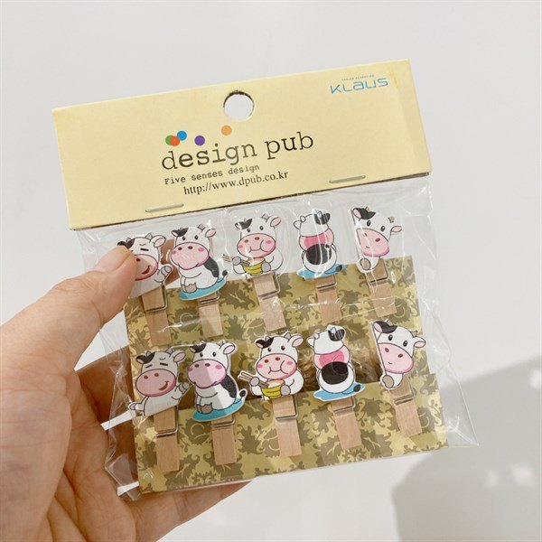 Set 10 kẹp ảnh kèm dây cói HN 030