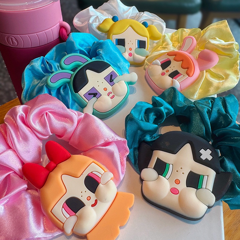 Cột scrunchies lụa charm crybaby lớn 3995