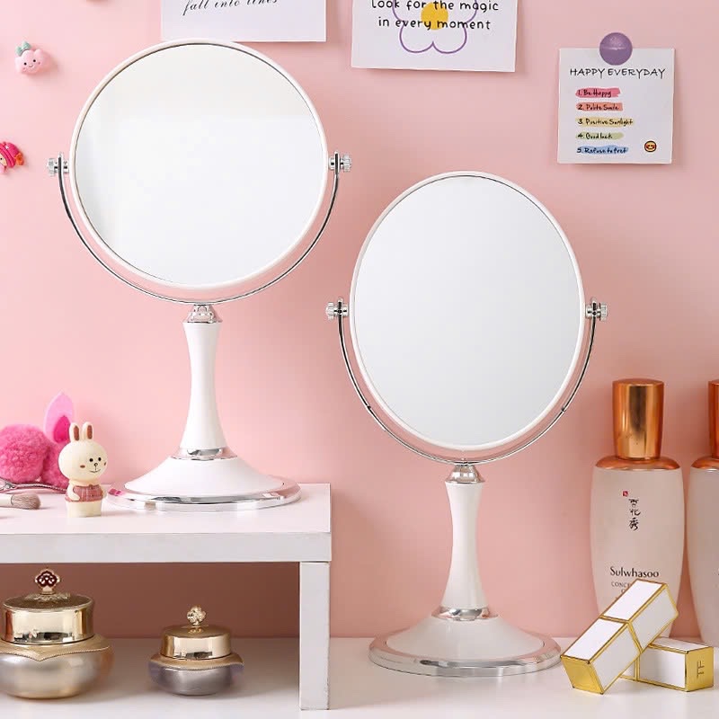 Gương để bàn xoay trắng 130