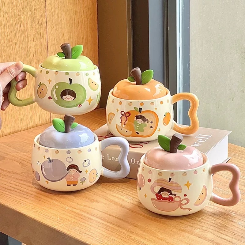 Ly gốm quả táo 204