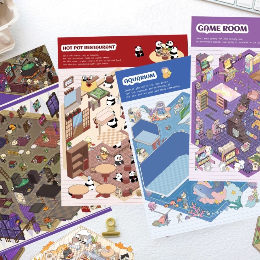 Set sticker trang trí phòng size lớn 729