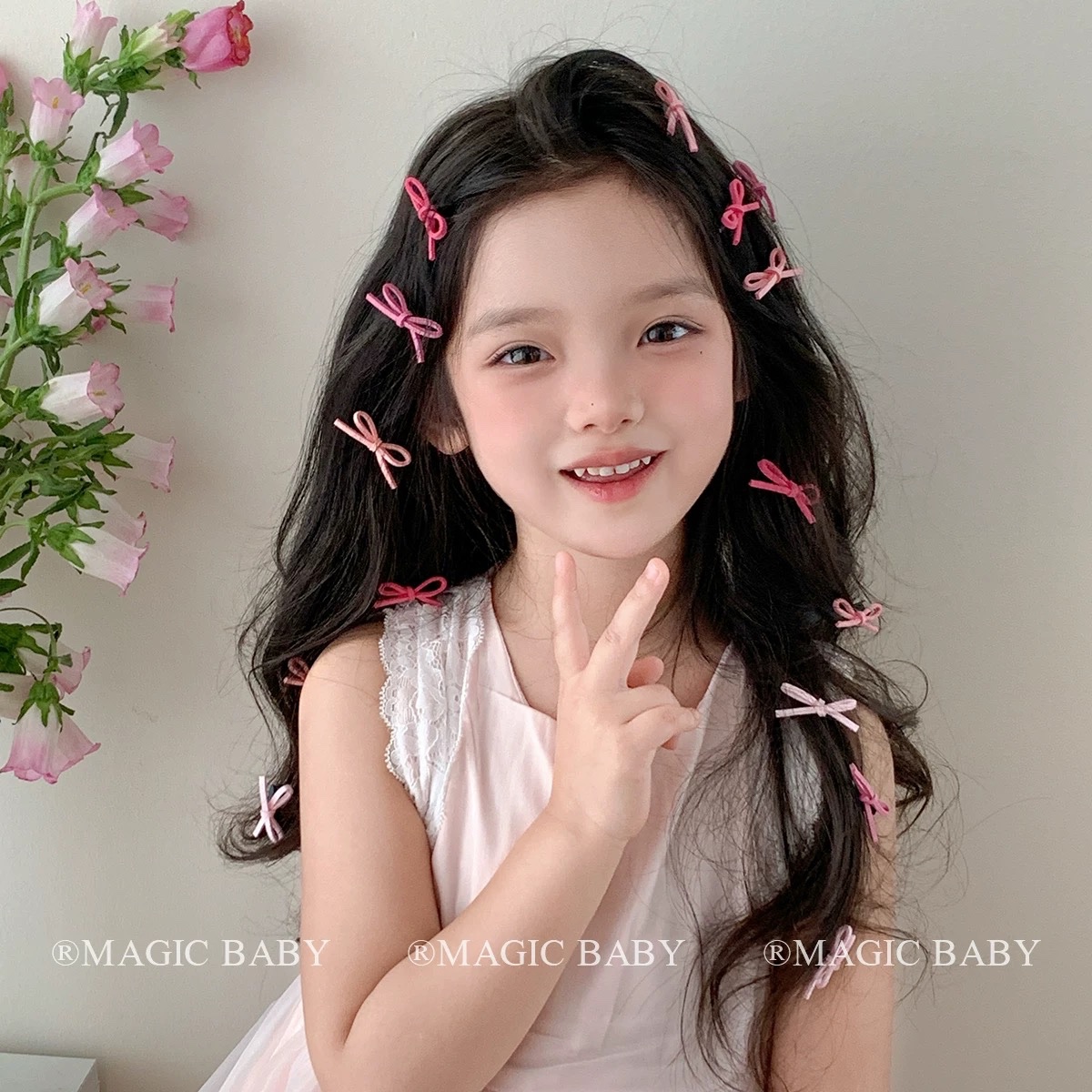 Set 10 kẹp mỏ vịt nơ nhỏ 4328