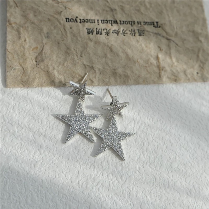 Bông tai đá sao thả sao 1212