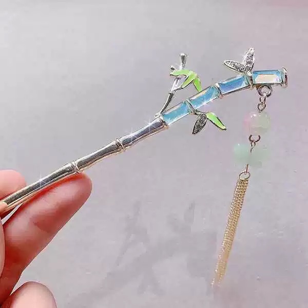 Trâm cài tóc sắt trúc xanh 4353