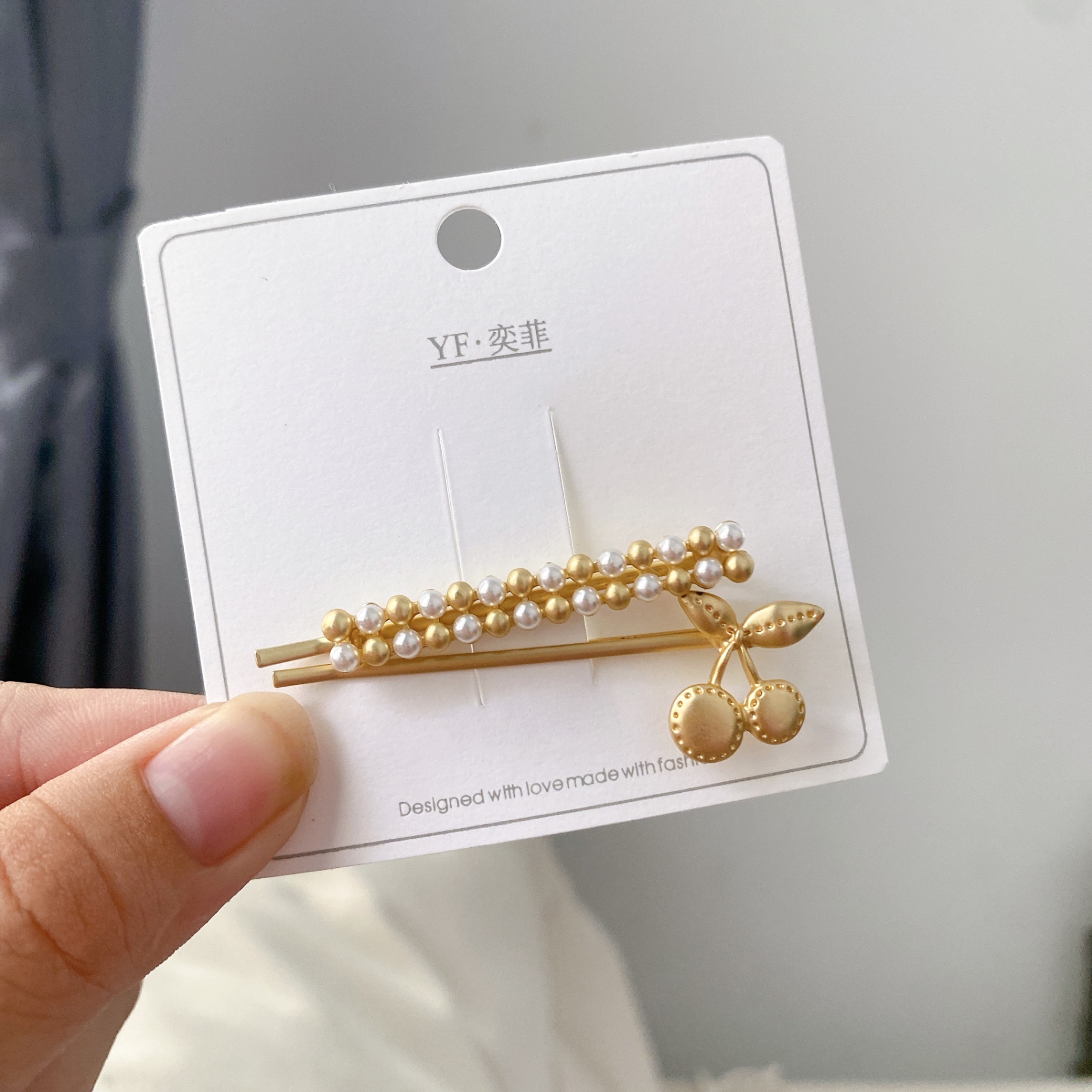 Set 2 kẹp xước ngọc cherry 4365