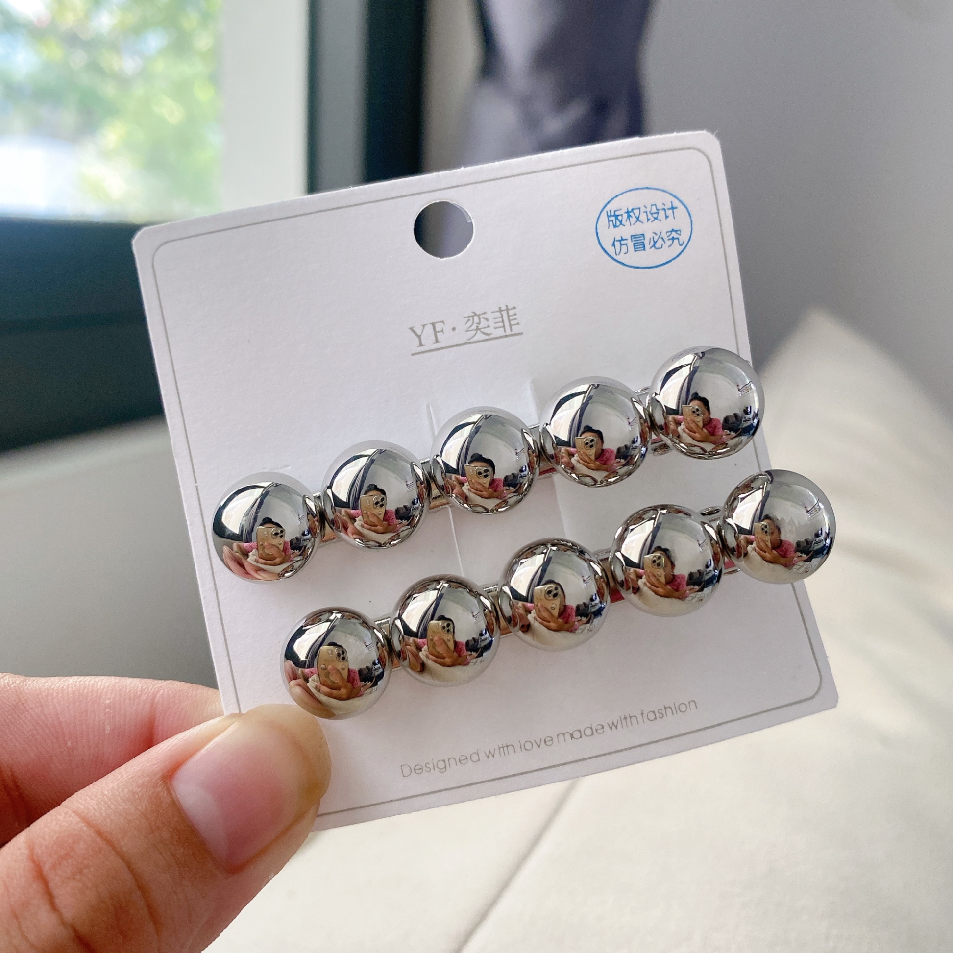 Set 2 kẹp xước tròn 4370