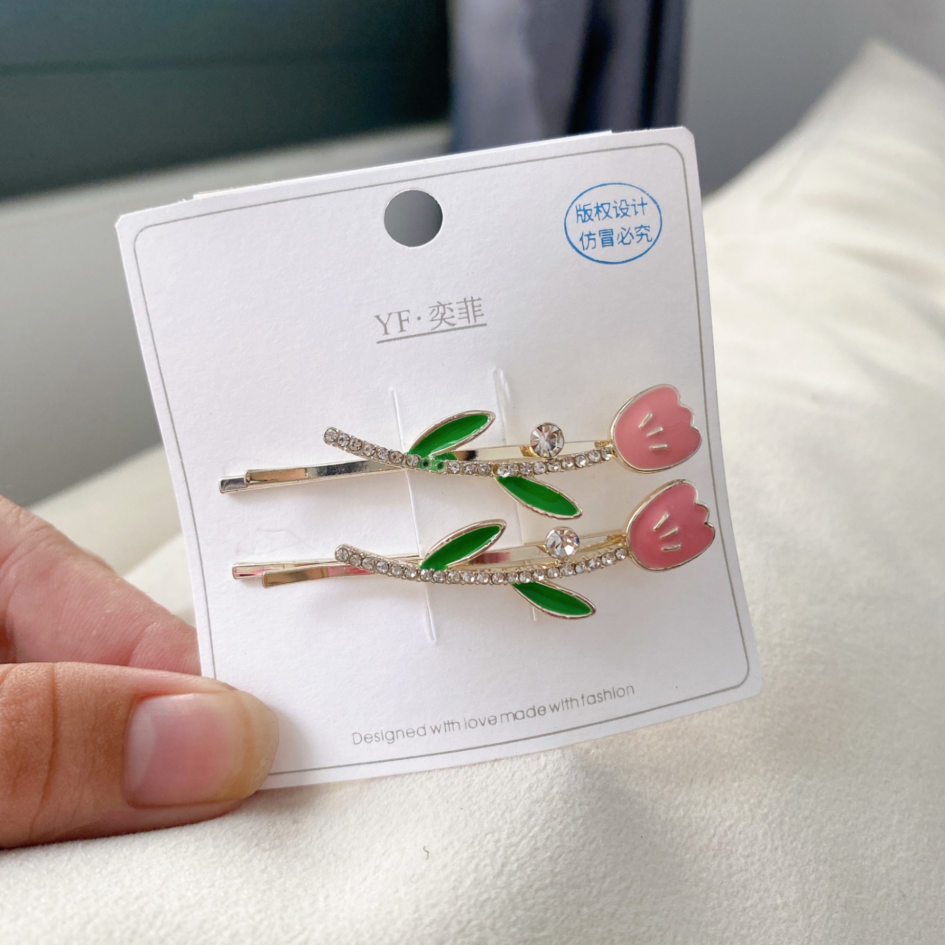 Set 2 kẹp xước tulip 4361