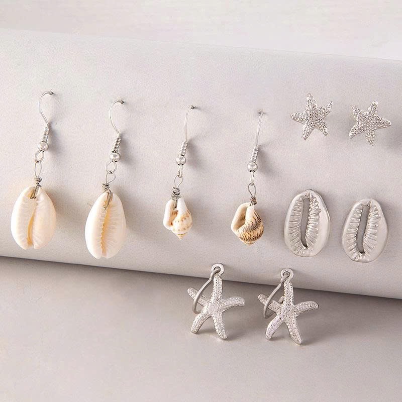 Set 5 đôi bông tai charm biển 1277